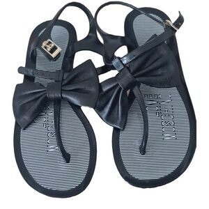 Moschino women’s leather bow Sandals euro 38 us 8